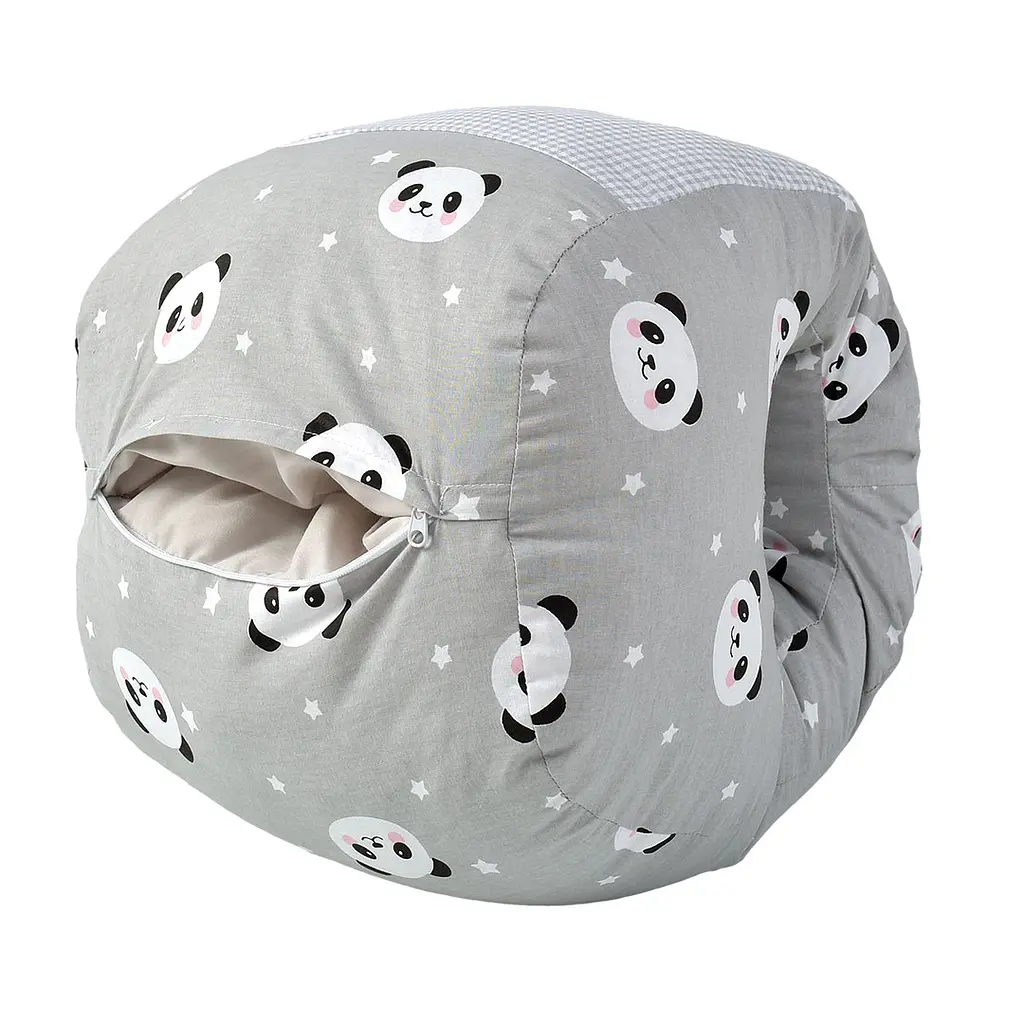 Подушка для годування Papaella Mini Панда, 28х30 см, сірий (8-31999) - фото 8