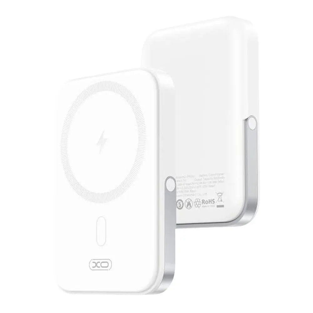Аккумулятор беспроводной XO PR242 5000mAh Magnetic wireless 15W с подставкой белый - фото 2