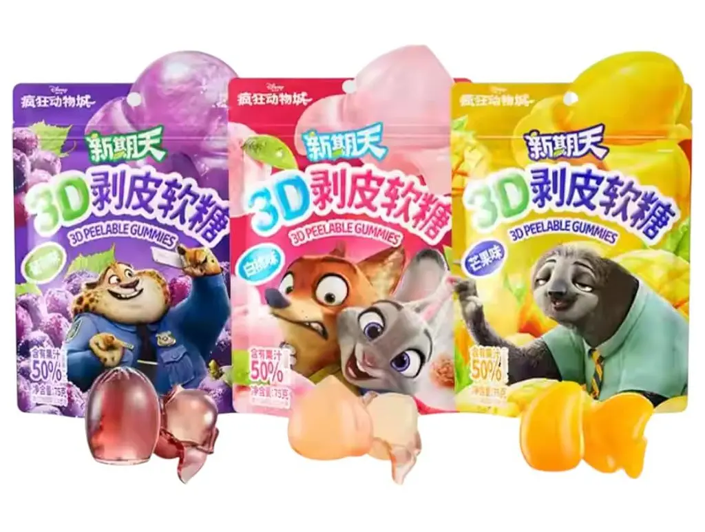 Жувальні цукерки Peelable Gummies 3D Disney Zootopia White Peach 75г - фото 6