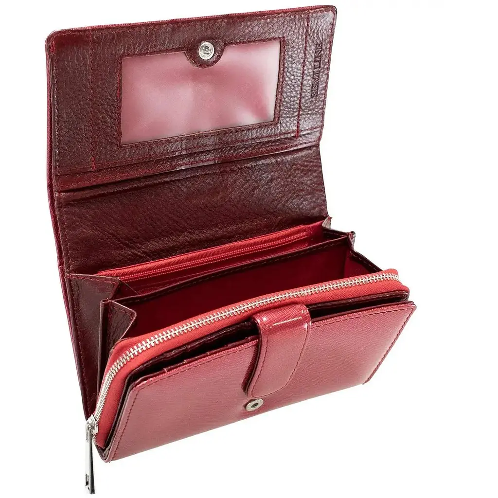 Жіночий гаманець Semi Line RFID шкіряний лакований червоний - фото 3