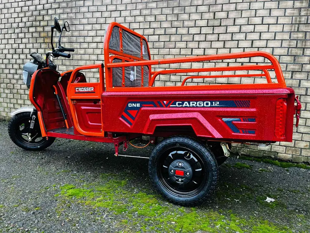 Грузовой электроскутер-самосвал трехколесный CROSSER Cargo 12" (1500W 60V, 32Ah) Красный - фото 8