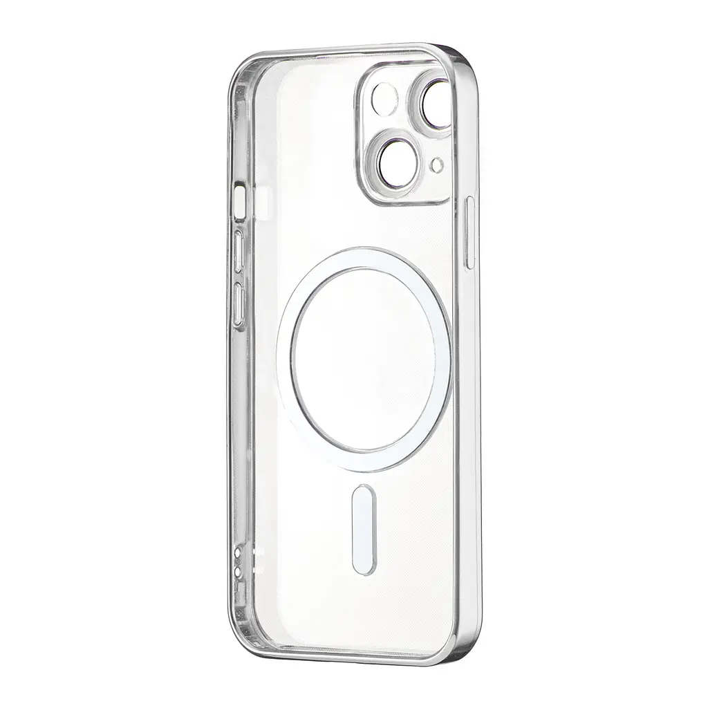 Чохол Ductil Metallic Edge with MagSafe (Protected Camera & Lens) iPhone 13 Silver - фото 3