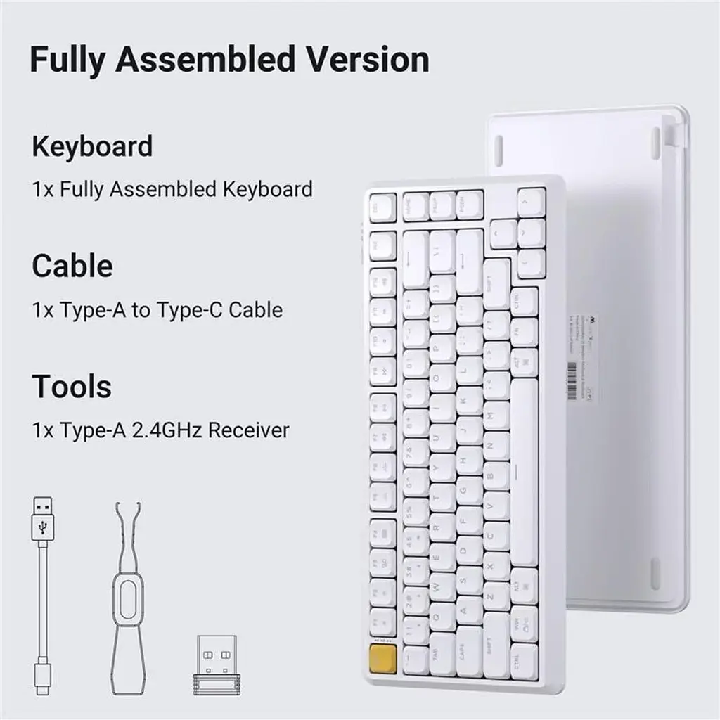 Клавіатура Keychron J1 82 Key K Pro Red Switch RGB White (J1-Q1-UA) [159745] - фото 9