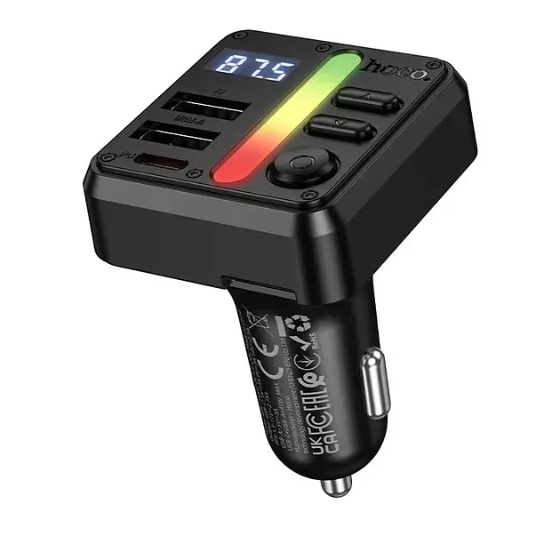 АЗП з FM-модулятором HOCO E89 Libre 45W(1A1C) car BT FM transmitter Black