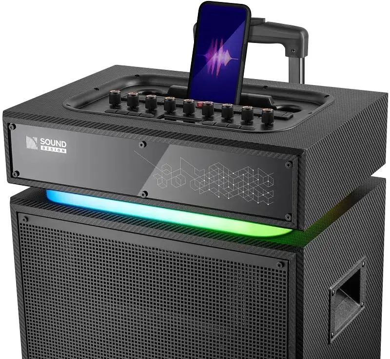 Акустична система 2.0 Defender Sound Factory, 140Вт Bluetooth/USB/TF/FM/15",LED, wooden (65093) - фото 3
