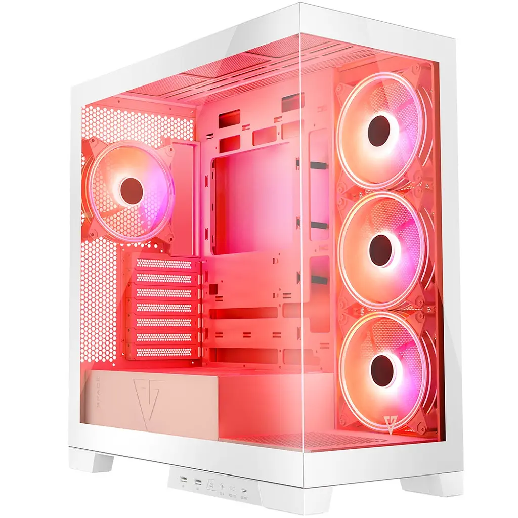 Корпус Modecom VOLCANO SPACE APEX ARGB 4x140mm fans MIDI USB 3.0x2+TYPE-C БІЛИЙ без Блок живлення ATX