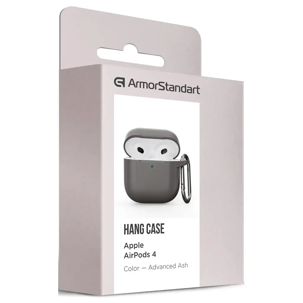 Чохол для навушників Armorstandart Hang Case для Apple AirPods 4 Advanced ash (ARM81278) - фото 3