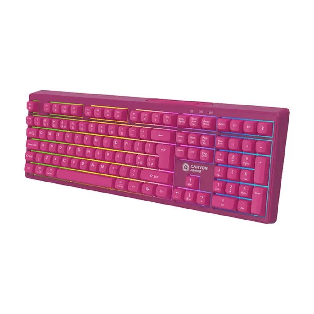 Клавіатура Canyon Fortnax Bluetooth/Wireless/USB UA Pink (CND-SKBW2) - фото 4