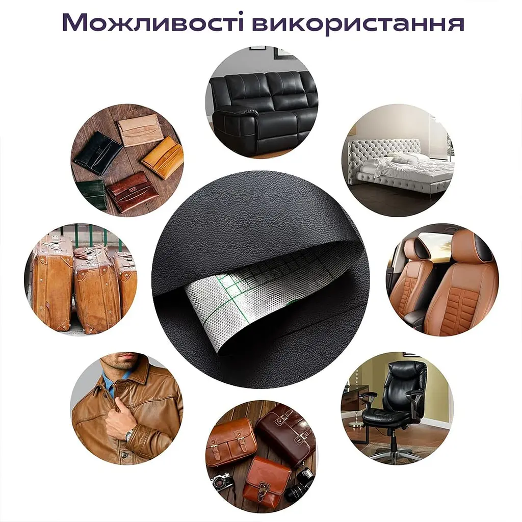 Самоклеюча екошкіра в рулоні Sticker Wall 1.37x3mx0.5mm BLACK (D) SW-00001413 - фото 6