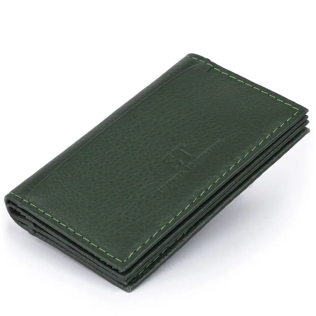 Візитниця-книга ST Leather 19215 зелена - фото 5