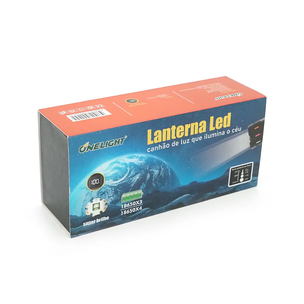 Ліхтар пошуковий BP-9600 LED PM60, 5 режимів, живлення від 3*18650, IP65, кабель USB, 210х100х70мм, 0,686кг, Black, BOX - фото 2