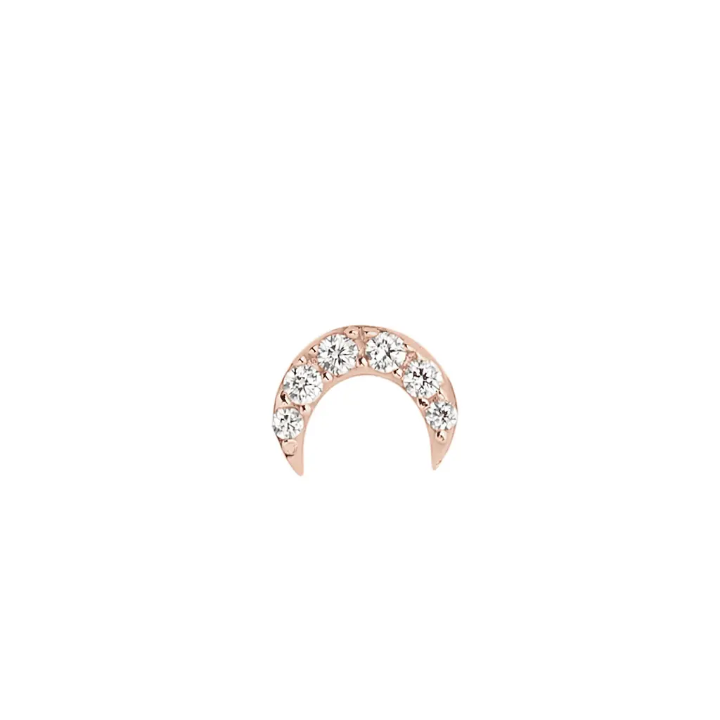 Сережка для хеліксу з червоного золота Luna Spark (з40107) - фото 6