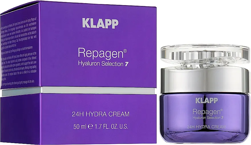 Крем для обличчя Klapp Repagen Hyaluron Selection 7 24 Hydra Cream, зволожуючий, 50 мл - фото 2