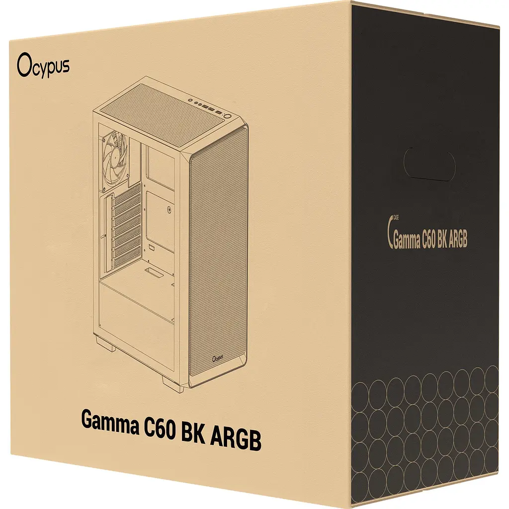Корпус Ocypus Gamma C60 ARGB Black (GAMMA-C60-BKG400XX-GL) [165765] - фото 12