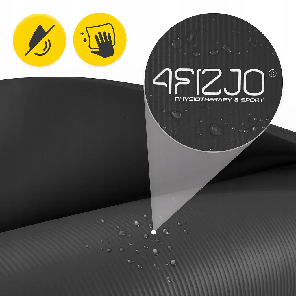 Килимок (мат) спортивний 4FIZJO NBR 190 x 100 x 1.5 см для йоги та фітнесу Black (P-5905973407120) - фото 9