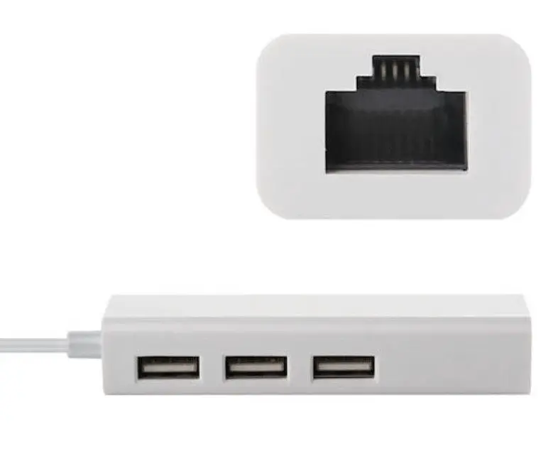 Хаб USB 2.0 Type-C -> 3xUSB 2.0 + RJ45 Fast Ethernet White (S0742) - фото 2