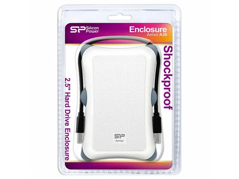 Зовнішня кишеня Silicon Power Armor A30 White USB3.0 (SP000HSPHDA30S3W) - фото 2