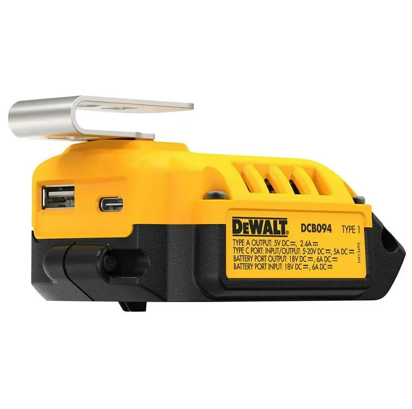 USB адаптер DeWalt до акумуляторів для інструментів DCB094K - фото 2