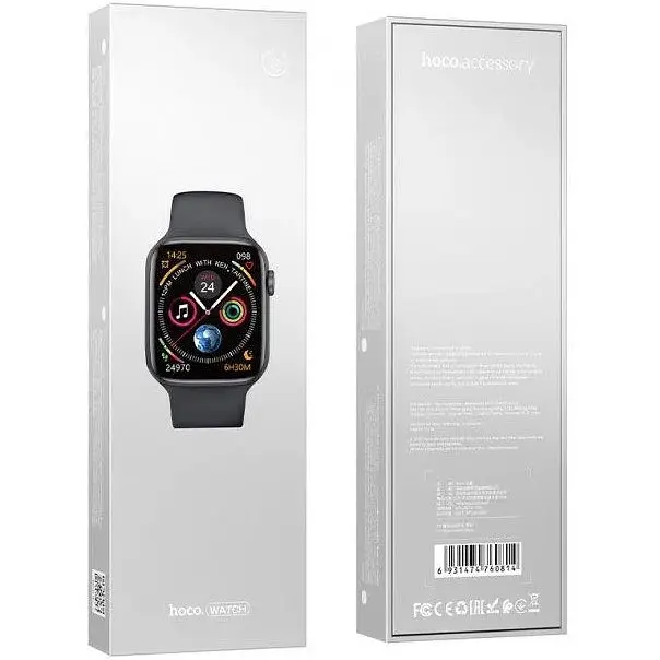 Розумний годинник Smart Watch Hoco Y5 та магнітна зарядка Чорний - фото 6