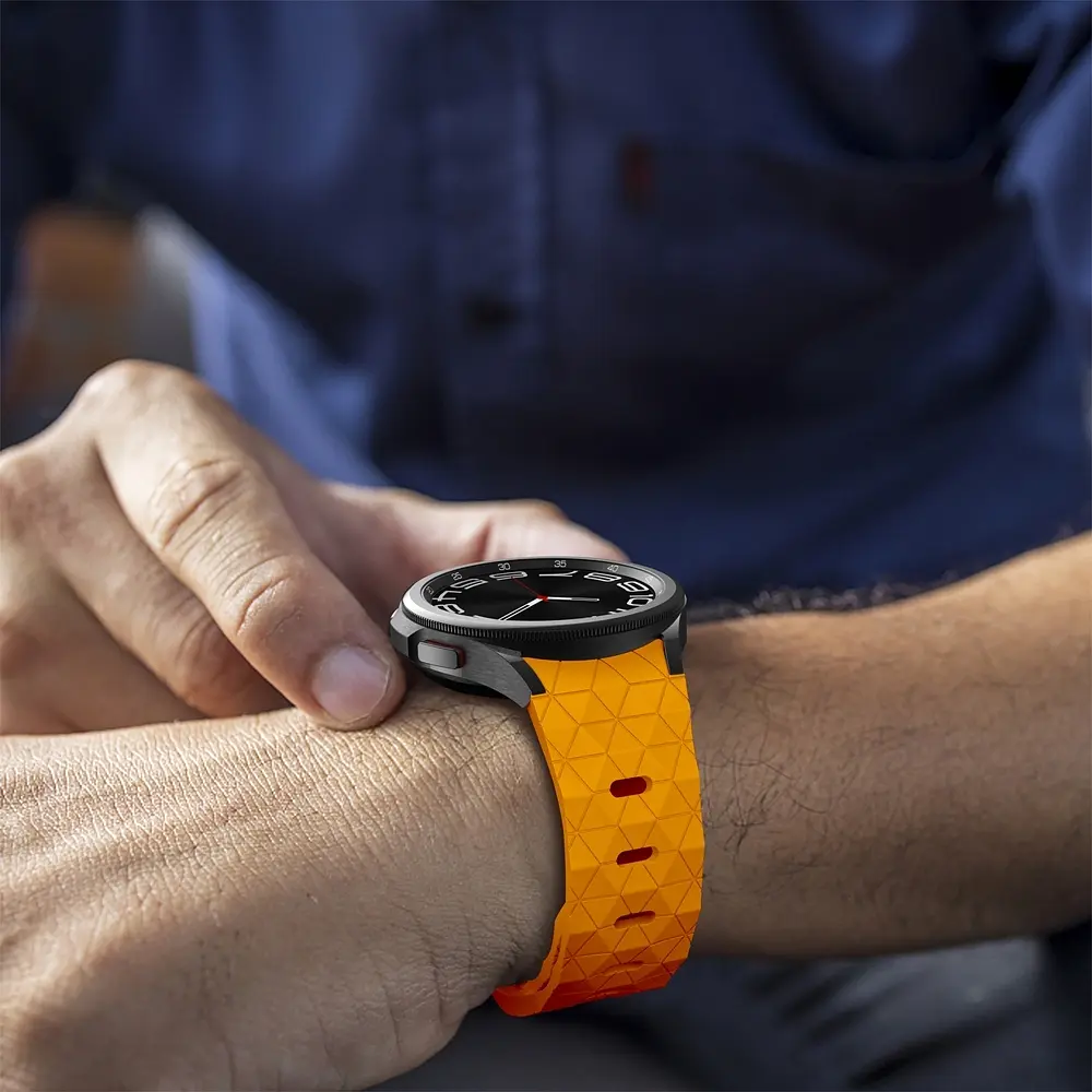 Ремінець силіконовий Samsung Galaxy Watch 4 5 6 7 BeWatch Жовтий (0140311) - фото 6