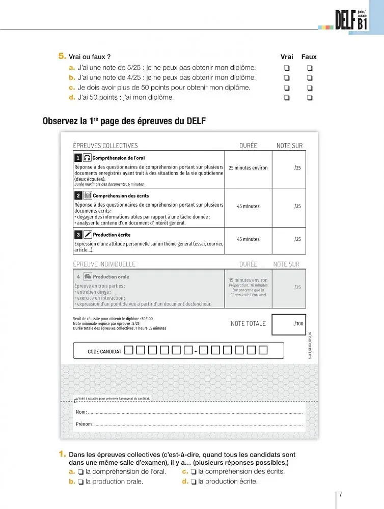 DELF junior/scolaire - Nouveau format d'épreuves (B1) - фото 5