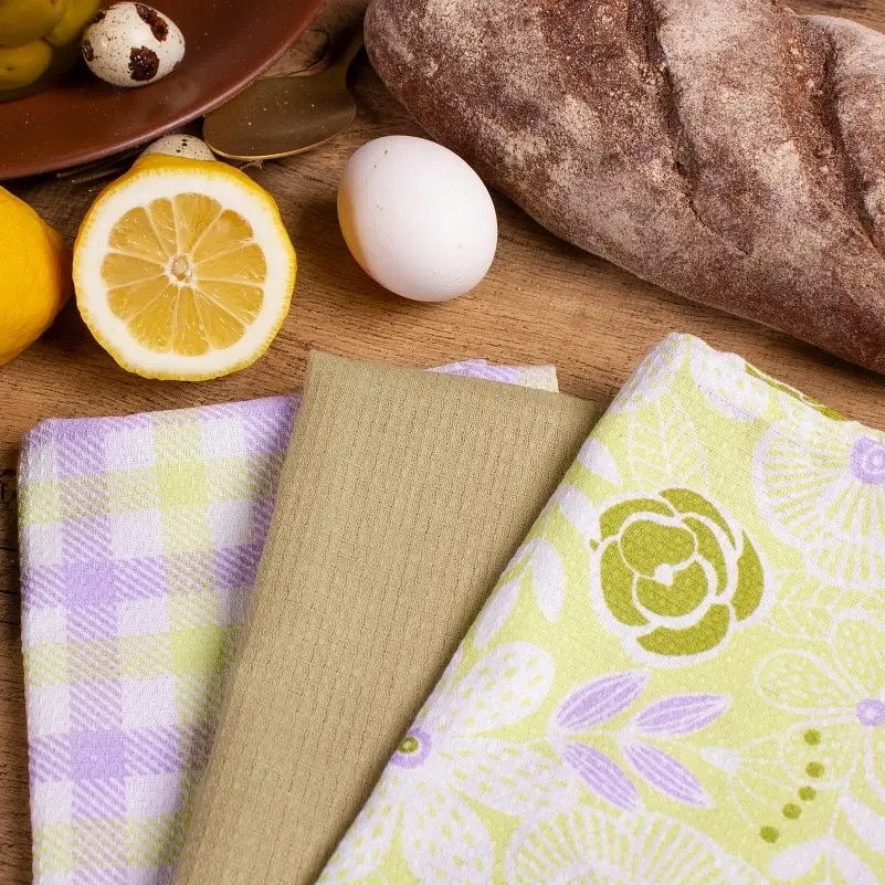 Набор вафельных полотенец MirSon №613 Spring glade 60х45 см (2200006740308) - фото 2