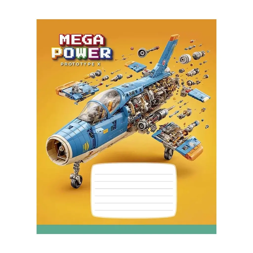 Зошит Школярик Star Mega Power 12 аркушів клітинка (012-3745K), в асортименті - фото 2