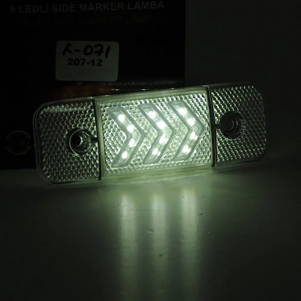 Габарит LED прямокутний 115х40 мм / 12/24V / 9 діодів / Білий 4 шт. (MRT 60 K 061) - фото 2