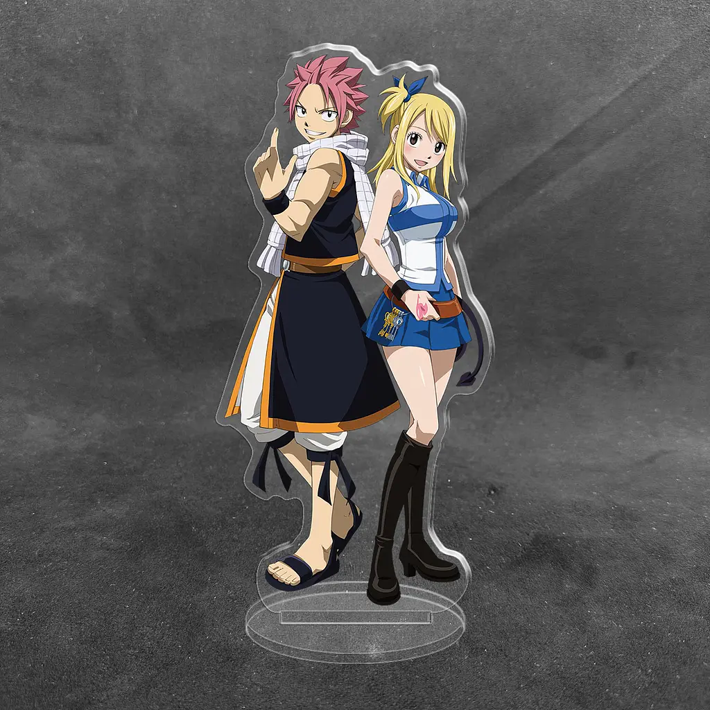 Акрилова колекційна фігурка Аніме: Fairy Tail Казка про хвост феї Люсі Хартфілія та Нацу Драгніл 15 см - фото 2