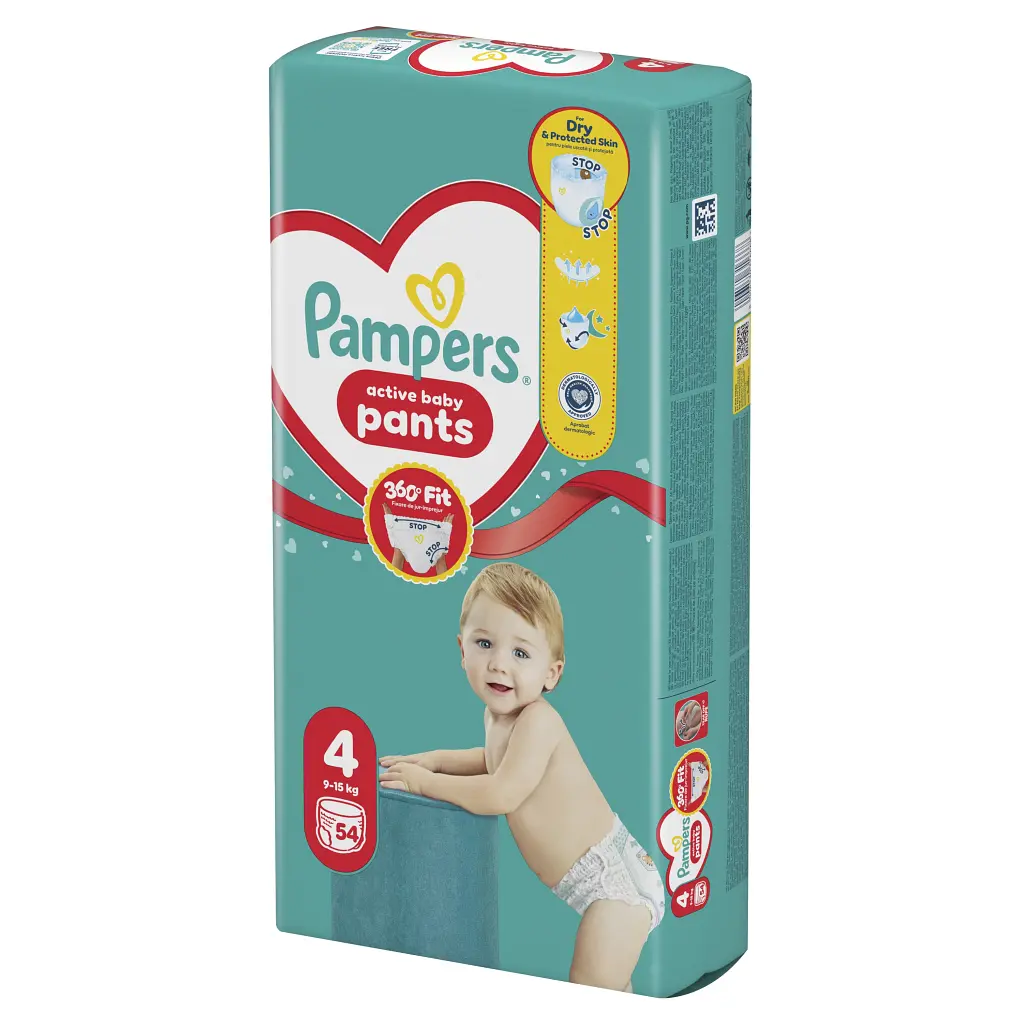 Підгузки Pampers Active Baby Pants Розмір 4 (9-15 кг) 54 шт (8006530316668) - фото 3