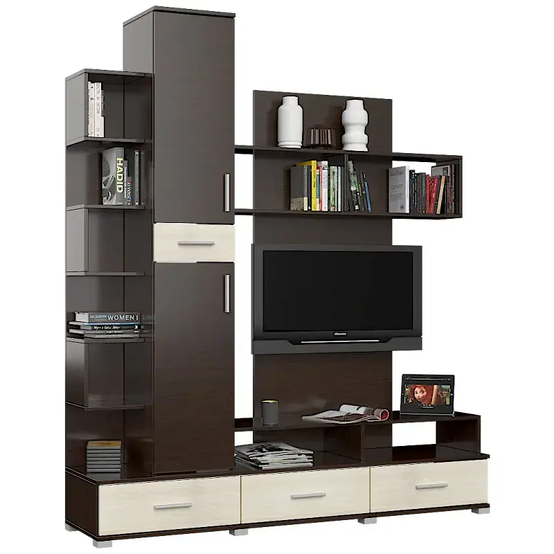 Стінка для вітальні Еверест Бриз/Пенал 18 венге/дуб молочний (EVR-2247) - фото 2