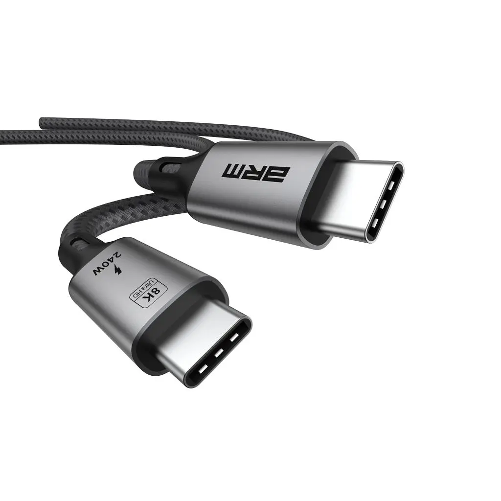 Дата кабель USB-C to USB-C 1.0m USB4 40Gbps 240W 8K60Hz black Armorstandart (ARM81921) - фото 2