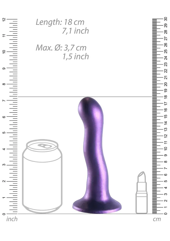 Фаллоимитатор Ouch! Curvy G-Spot Dildo 7apos;apos; 17 cm (фиолетовый) - фото 15