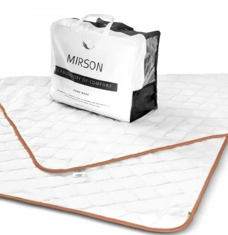 Набор MirSon шерсть №9555 Gold Silk Wool лето одеяло 140х205 см + подушка белый (2200010806434) - фото 3