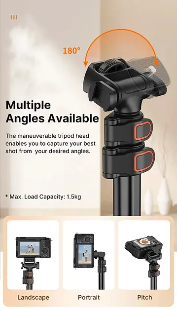 Штатив Ulanzi Vijim TB64 1.6M Multifunction Tripod UV-T115GBB1 TB64 Black - фото 7