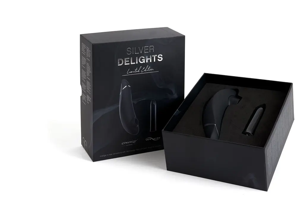 Преміальний подарунковий набір Silver Delights Collection: Womanizer Premium та We-Vibe Tango - фото 6