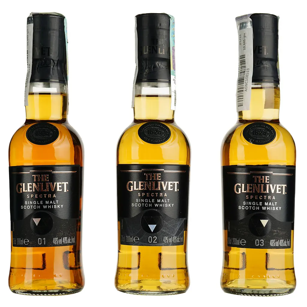 Набір віскі The Glenlivet Spectra 40% 0.6 л (0.2 х 3 шт.) в подарунковій упаковці - фото 2