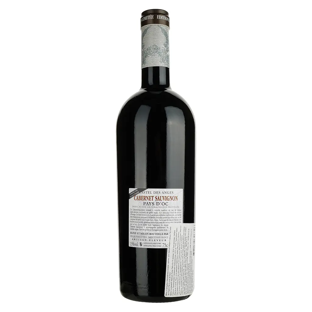 Вино Castel des Anges Cabernet Sauvignon IGP Pays D'Oc 2019 красное сухое 0.75 л - фото 2