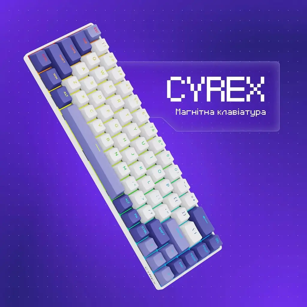 Клавіатура Proove Gaming Cyrex (Ukraine Layout) White/Purple (MKCR00022417) - фото 11