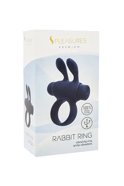Ерекційне віброкільце S Pleasures Premium Rabbit Ring - фото 2