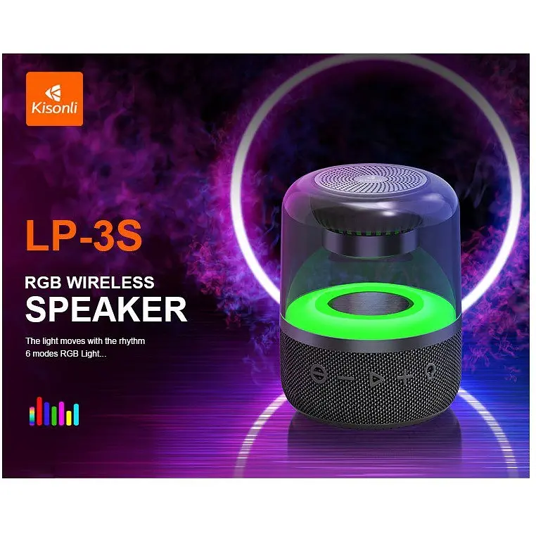 Портативна колонка ретро Kisonli LP3S PLUS Bluetooth 1200mAh 8 Вт Black - фото 2