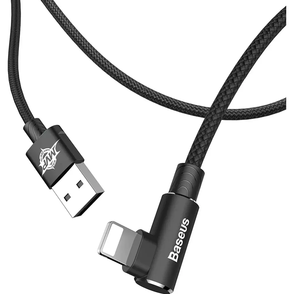 Кабель Baseus MVP Elbow USB-A to Lightning 1m Black (CALMVP-01) [113847] - фото 4