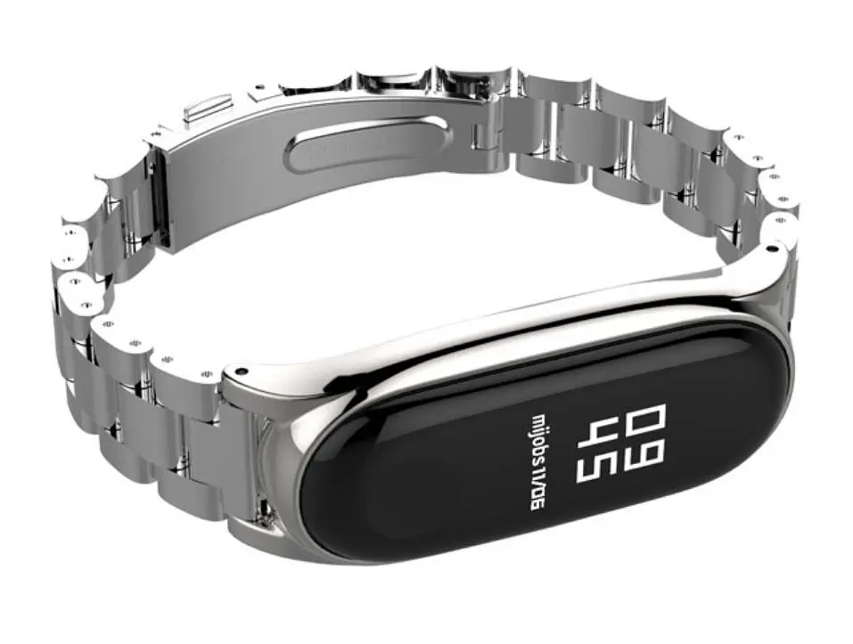 Металевий ремінець Primo Mijobs для фітнес-браслета Xiaomi Mi Band 3 Silver - фото 2