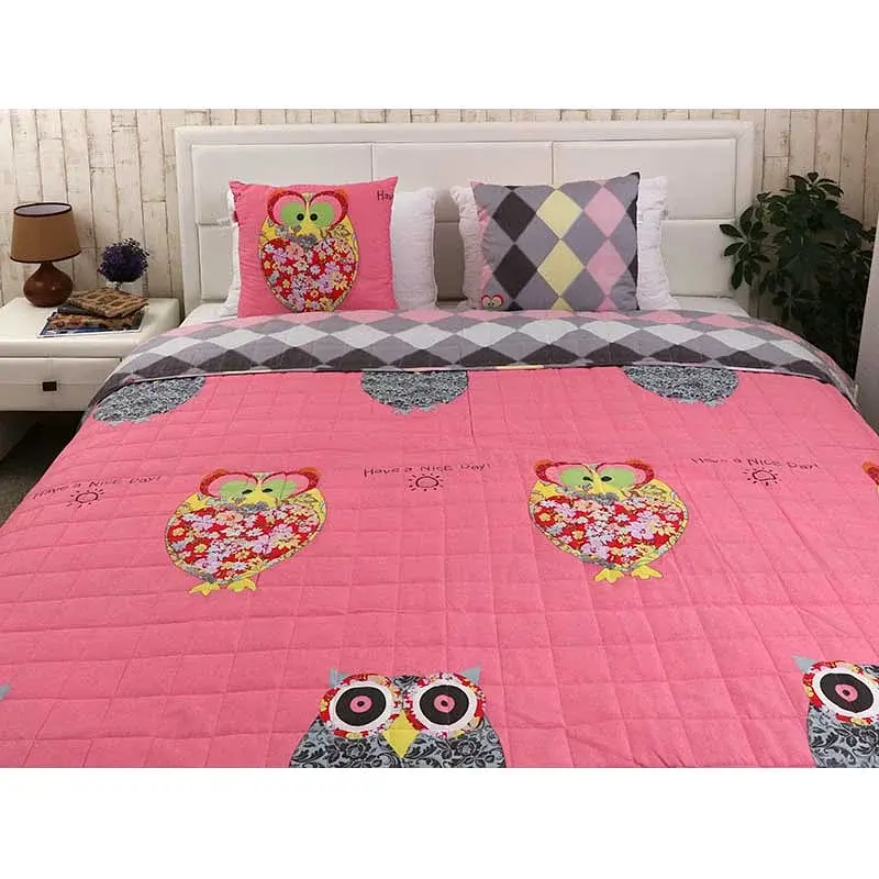 Декоративна подушка Руно Owl Red сатин 100% бавовна наповнювач кульки 50х50 см - фото 4