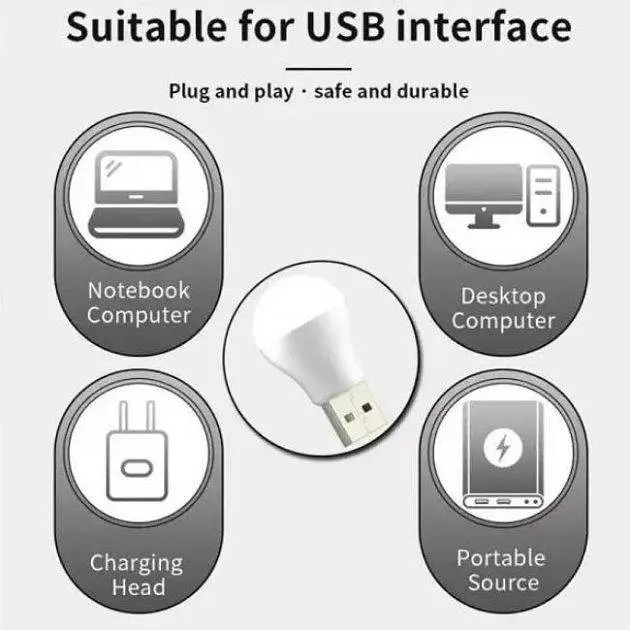 Портативна світлодіодна USB-лампа мінісвітильник-ліхтарик підсвітка нічник XO Y1 - фото 5