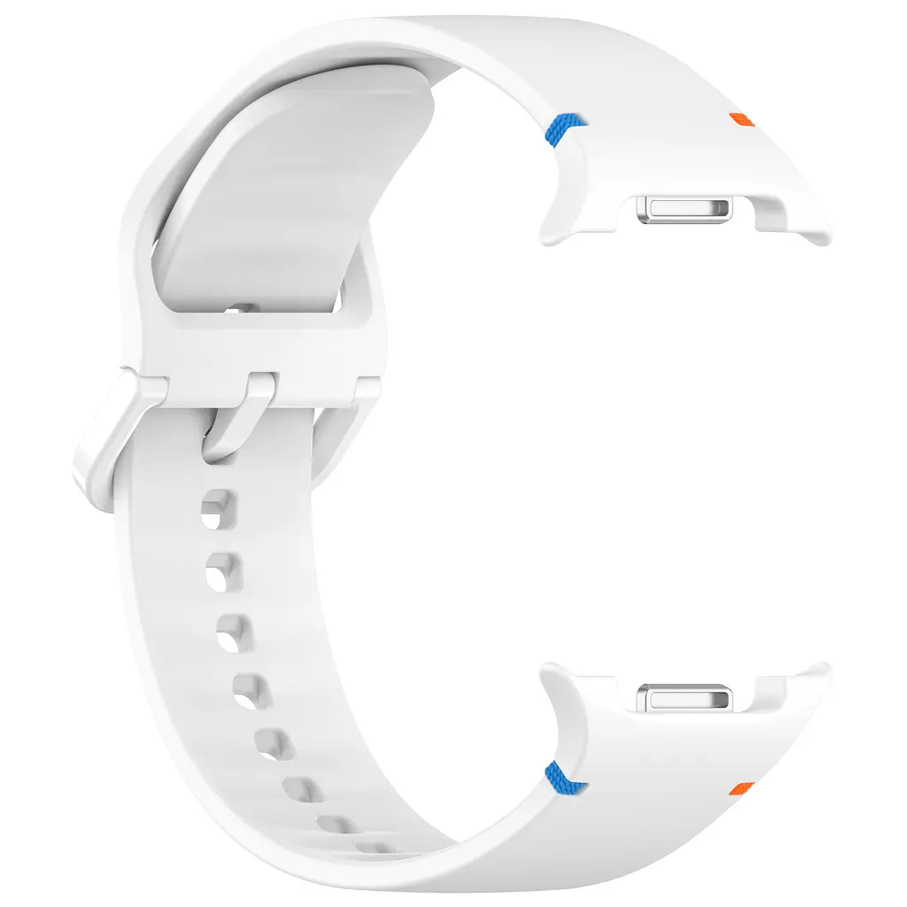 Силіконовий ремінець на смарт годинник Samsung Galaxy Watch 8 40mm/8 Classic 46mm/8 44mm, Silicone, white, зі зручною застібкою, на фітнес браслет, ArmorStandart (ARM86876) - фото 4