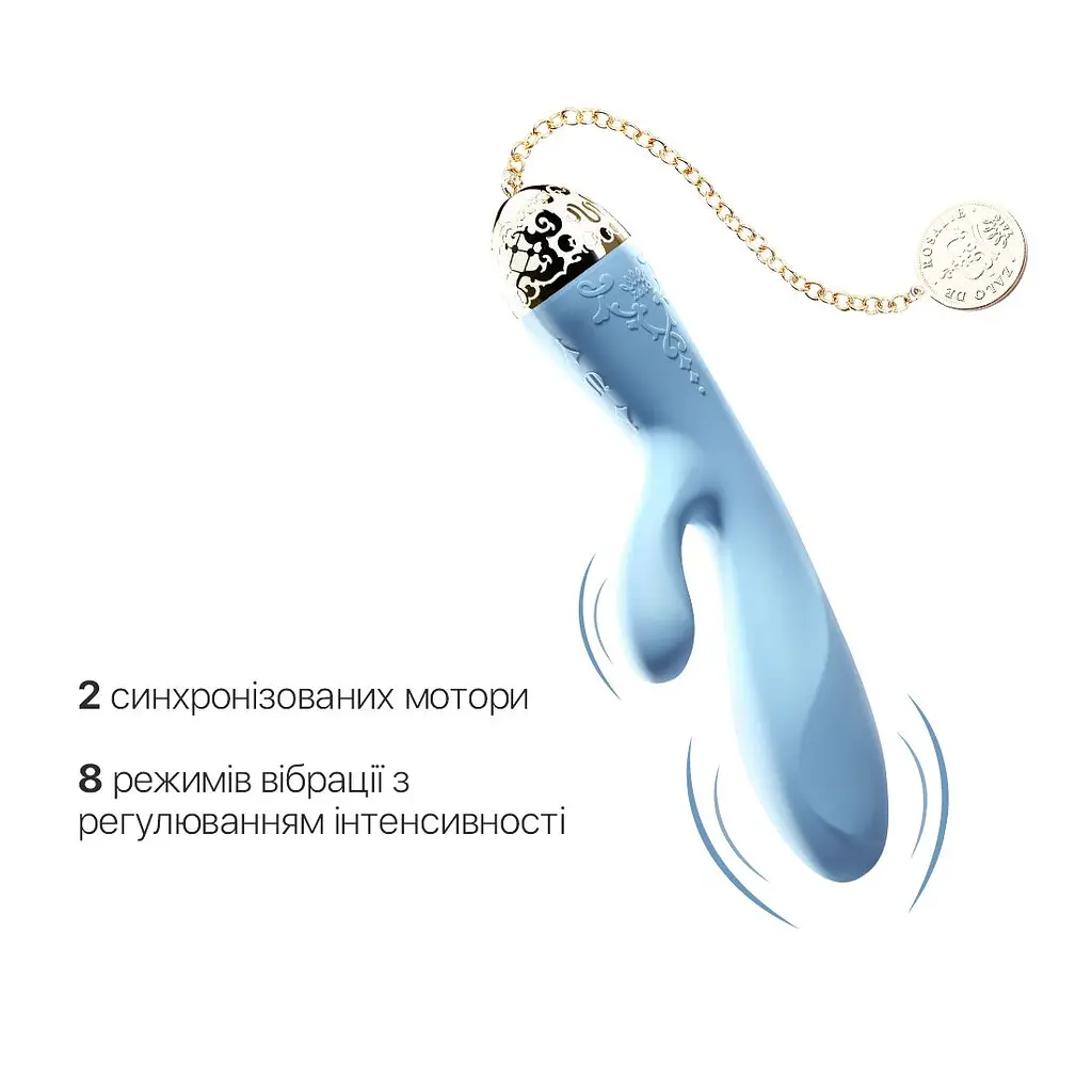 Смартвібратор-кролик Zalo - Rosalie Royal Blue - фото 6