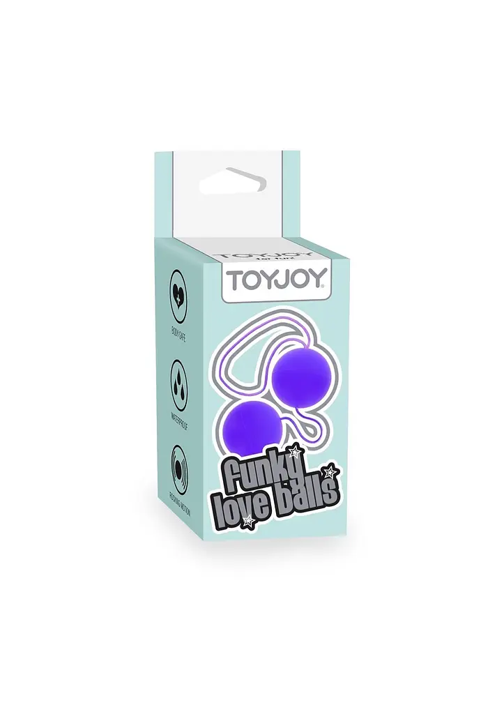 Вагінальні кульки ToyJoy Funky Love Balls, 2 шт (фіолетовий) - фото 5