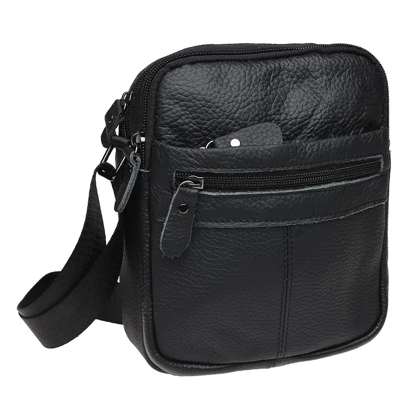 Чоловіча сумка через плече Keizer K11816-black 20х17х7 см Чорний