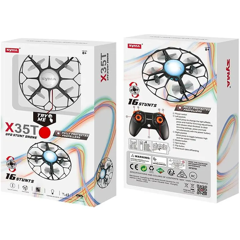 Игрушечный квадрокоптер Syma UFO Stunt Drone на радиоуправлении (X35T) - фото 6